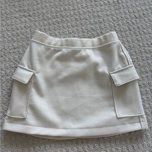 Abercrombie Cream Mini Skort with Side Flap Pockets